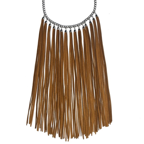 Express Jewelry - Express Fringe Chest-piece Statement Bib Necklace